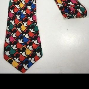 Mickey Mouse Men's Multi Color Polyester Tie